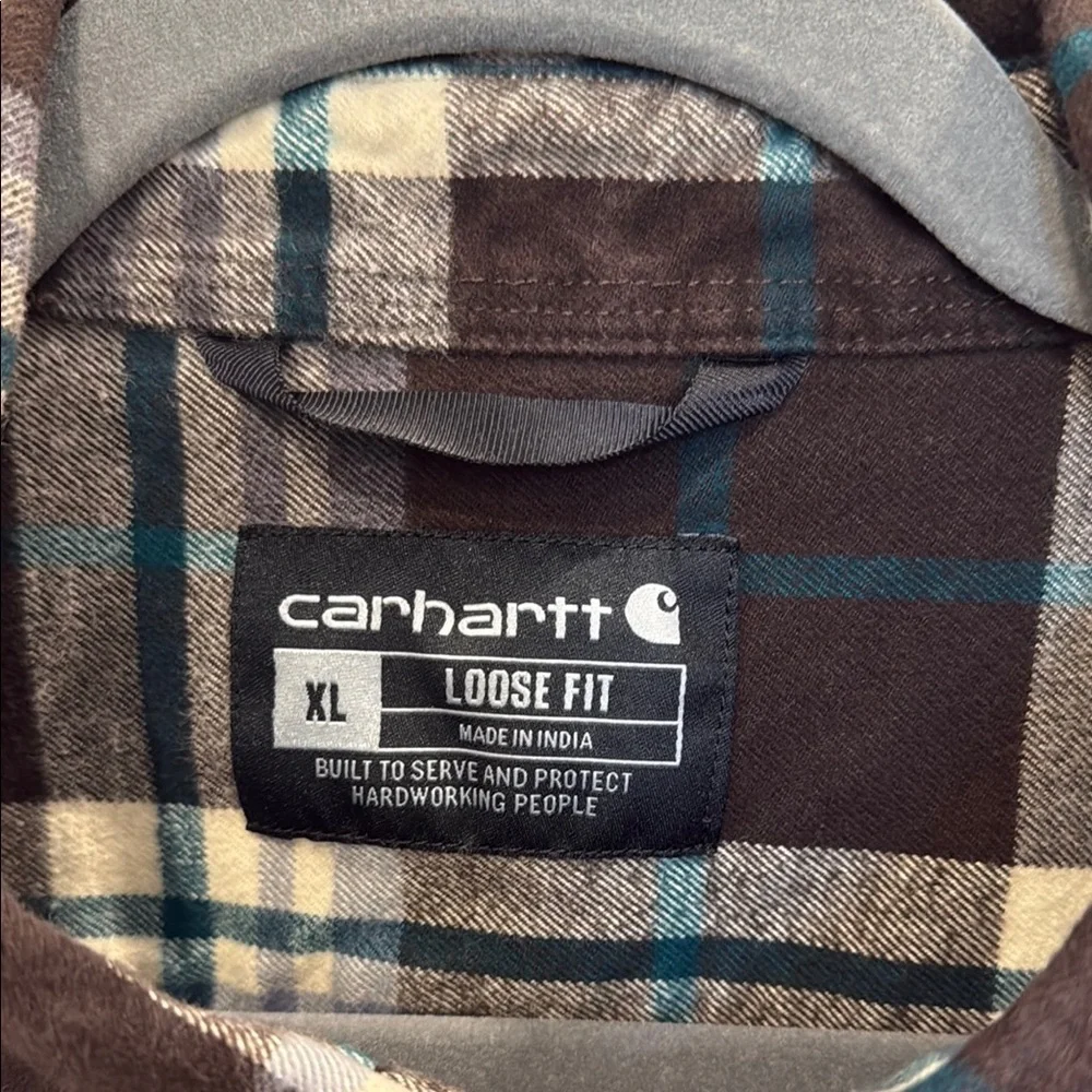Carhartt Heavy Flannel Casual Button Down Shirt - Picture 2 of 3